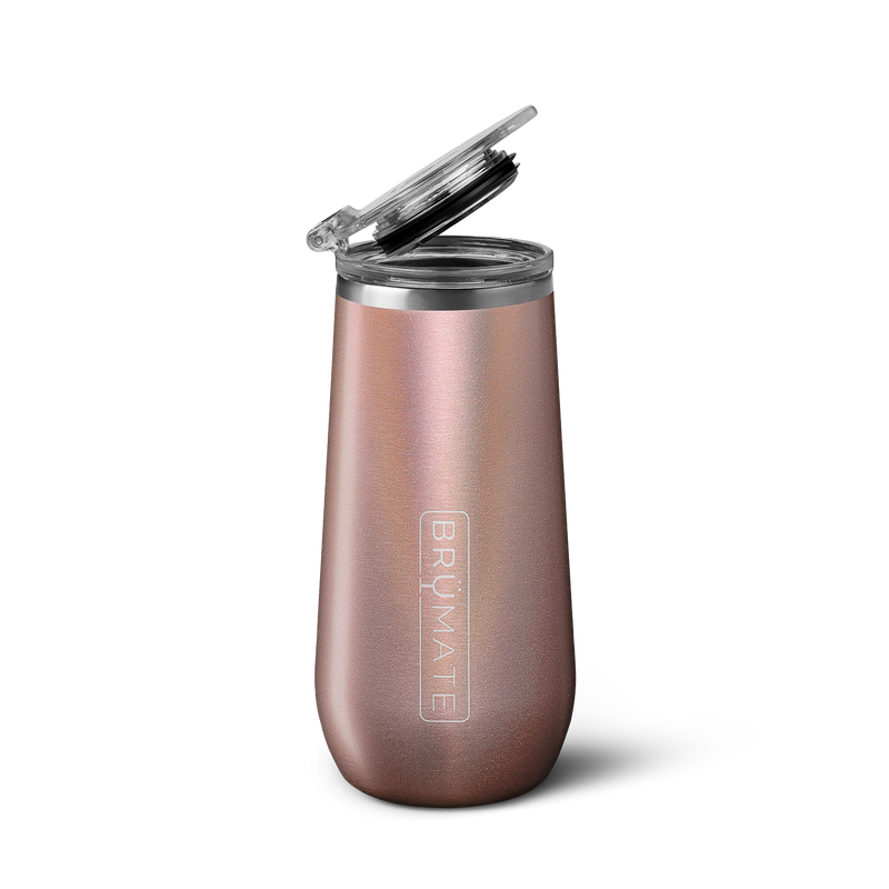 Champagne Flute | Glitter Rose Gold | 12oz A5